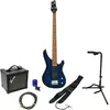 Dimavery SB-201 Blue Burst elektrische basgitaar starterset