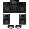 AlphaTheta XDJ-AN + studiomonitoren + kabels