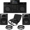AlphaTheta XDJ-AN + studiomonitoren + kabels + case