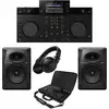 AlphaTheta XDJ-AN + studiomonitoren + koptelefoon + case
