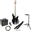 Sterling by Music Man StingRay Ray4 Black elektrische basgitaar starte...