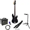Slick Guitars SLPB Black elektrische basgitaar starterset
