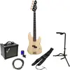 Slick Guitars SLPB Vintage Cream elektrische basgitaar starterset