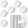 Lot de 6 pinces à rideau de douche - blanc uni