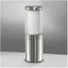 LCD, Éclairage d'extérieur, Lampe sur pied courte acier inoxydable E27...