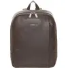 MANDARINA DUCK Leren Rugzak met laptopvak Mellow Urban Backpack Mole Bruine
