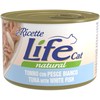 Life Cat 'Le Ricette' 4 x 150 g humide pour chat - Thon, poisson blanc
