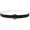 Armani Exchange Ceinture Essential pour femme, double face, avec logo circulaire, Noir/blanc, L