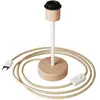 Creative Cables Lampe De Table En Bois Alzaluce Wood Avec Option Abat-jour Et Prise Bipolaire