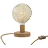 Creative Cables Lampe De Table En Bois Posaluce Bumped Avec Interrupteur Bipolaire