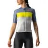 CASTELLI Aero PRO W Jersey Long Maillot Femme, Silver Gray/Sulphur-light Stee, M