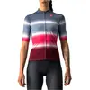 castelli Doux Jersey T-Shirt Femme, Light Steel Blue/Bordeaux, M