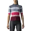 castelli Doux Jersey T-Shirt Femme, Light Steel Blue/Bordeaux, L
