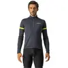 Maillot à Manches Longues Castelli Fondo 2 FZ Gris Foncé, Taille XL