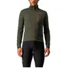 CASTELLI Go Jacket Veste Homme, Vert militaire/rouge fiery, XXL