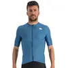 Sportful Checkmate Jersey T-Shirt Homme, Blue Sea/Berry Blue, XXL
