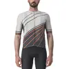 CASTELLI Speed Strada Jersey T-Shirt Homme, Moon Gray/Dark Gray Scarlet Ibis, M