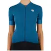 Sportful Monocrom Korte Mouw Wielertrui Blauw M Vrouw