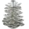 Kerst decoraties Bizzotto P.CANDELA1P PINEAL ARGENTO H14 Zilver