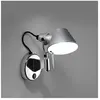 Artemide Tolomeo Micro Spot avec interrupteur, Aluminium