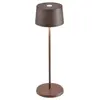 Zafferano Lampe de table led Olivia Pro Corten, rechargeable et dimmable