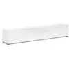Meuble TV Dfalzeran - Dmora - Mélamine - Blanc brillant 225x51.8h39 cm
