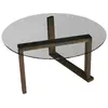 Table basse Dimmobil - Dmora - Bois massif - Noyer 80x86h41 cm