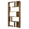 Dmora - Bibliothèque Scapolita 90x20xh180 cm noyer blanc Panneau effet...