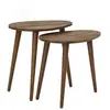 Table basse Dgaldame - Dmora - Bois massif - Noyer 50x47h52 cm