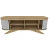 Meuble TV Desteve - Dmora - Mélamine - Chêne Blanc 180x49h60 cm