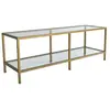 Meuble TV Dklaasse - Dmora - Verre - Doré 130x51h45 cm