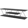 Meuble TV Dmustaph - Dmora - Mélamine - Anthracite, Gris 120x34h33 cm
