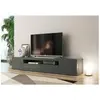 Meuble TV de salon - DMORA - 3 portes et étagères - 200x40x37 cm - ant...