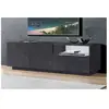 Meuble TV de salon - DMORA - Gris ardoise - 2 portes - 1 tiroir - 150x...