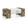 Table basse - DMORA - Made in Italy - 110x60h40 cm - Blanc brillant et...