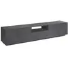Meuble TV de salon - DMORA - 4 portes - 1 tiroir - 220x43h46 cm - Gris...