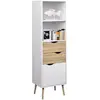 Bibliothèque scandinave DMORA avec 2 étagères, 2 tiroirs et 1 porte, b...