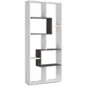Dmora - Bibliothèque Fremont 80x25h180 cm Blanc Oxyde Panneau effet bo...