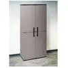 Armoire dextérieur Dambrosin - Dmora - En PVC - Gris Noir 68x37h163 cm