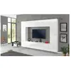 Meuble Mural Dgirm - Dmora - Effet Bois - Blanc brillant 260x30h180 cm