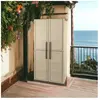 Armoire d extérieur Daldegan - Dmora - En PVC - Beige, Marron 70x39h16...