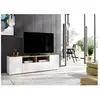Meuble TV Dcotal - Dmora - Mélamine - Blanc, Chêne Knots 141.7x34h43.8...