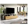 Meuble TV Dgodign - Dmora - Mélamine - Chêne noueux, anthracite 165x41...