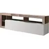 Meuble TV Arkangel Dmora Bois Mélaminé Blanc Brillant 42x184x58h cm