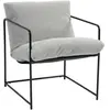 Fauteuil Dabdelat - Dmora - En Tissu - Gris 61x67h75 cm