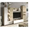 Dmora - Paroi aménagée Raleigh, Meuble TV modulable pour le salon, Com...