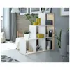 Dmora - Bibliothèque Abilu 108 x 28 x h110 cm blanc chêne Panneau effe...