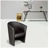 Fauteuil DMORA - Noir - Accoudoirs - Confort moelleux