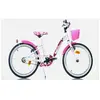 F.LLI SCHIANO SCH ROSES 20'', vélo pour enfants, adapté aux enfants de 6 à 10 ans, de 120 à 155 cm, panier, sonnette et porte-bagages, blanc