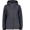 CMP Woman Zip Ventilation Knit Tech Mélange Fleece Jacket with Hood, B...